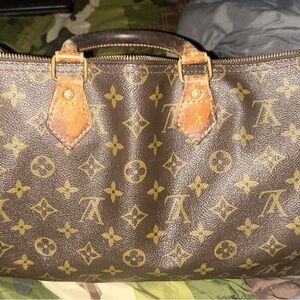 Louis Vuitton Brown and Gold Monogram Tote